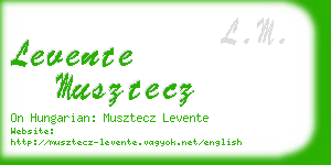 levente musztecz business card